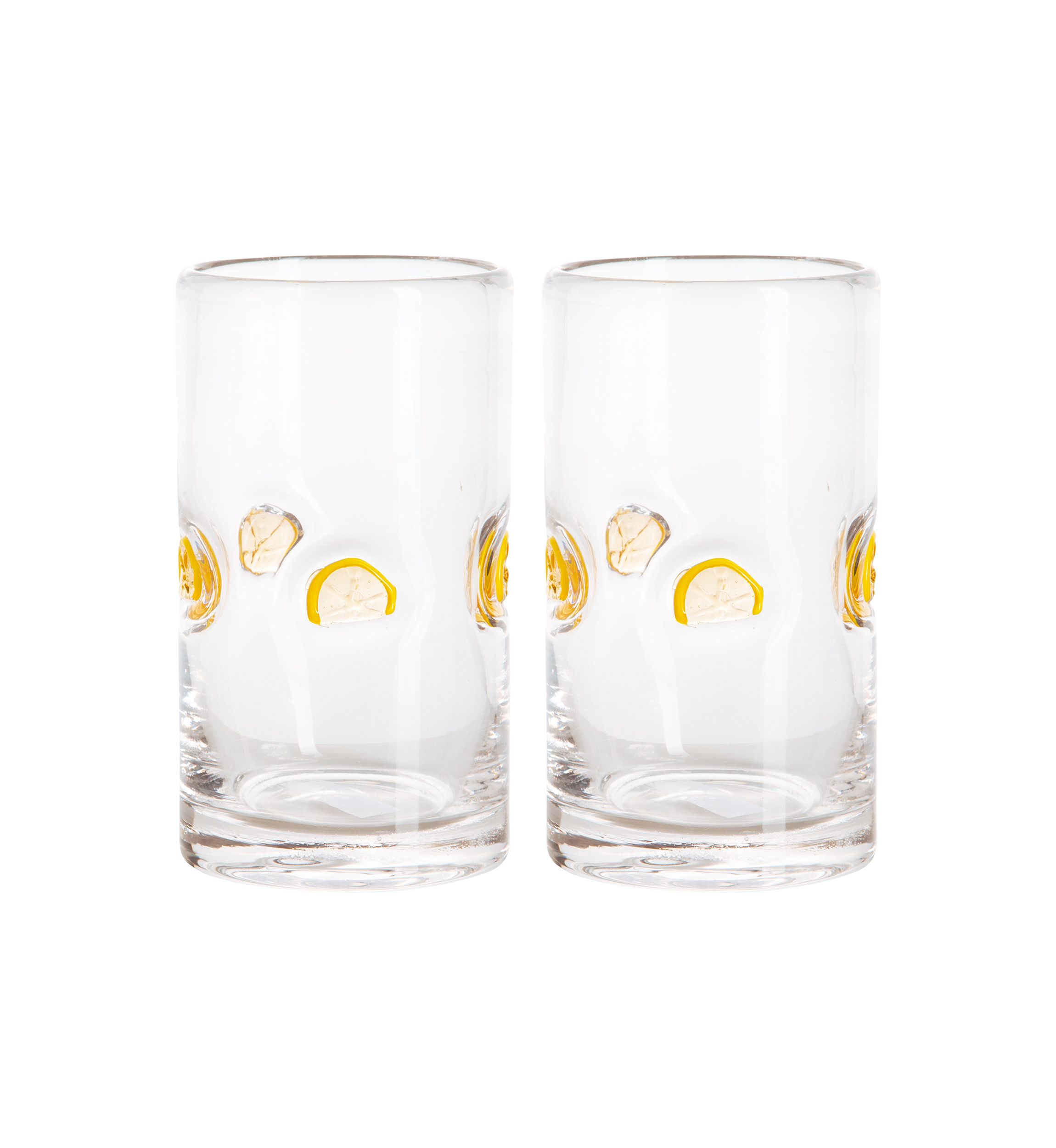 Set of 2 Lemon Highball Glasses