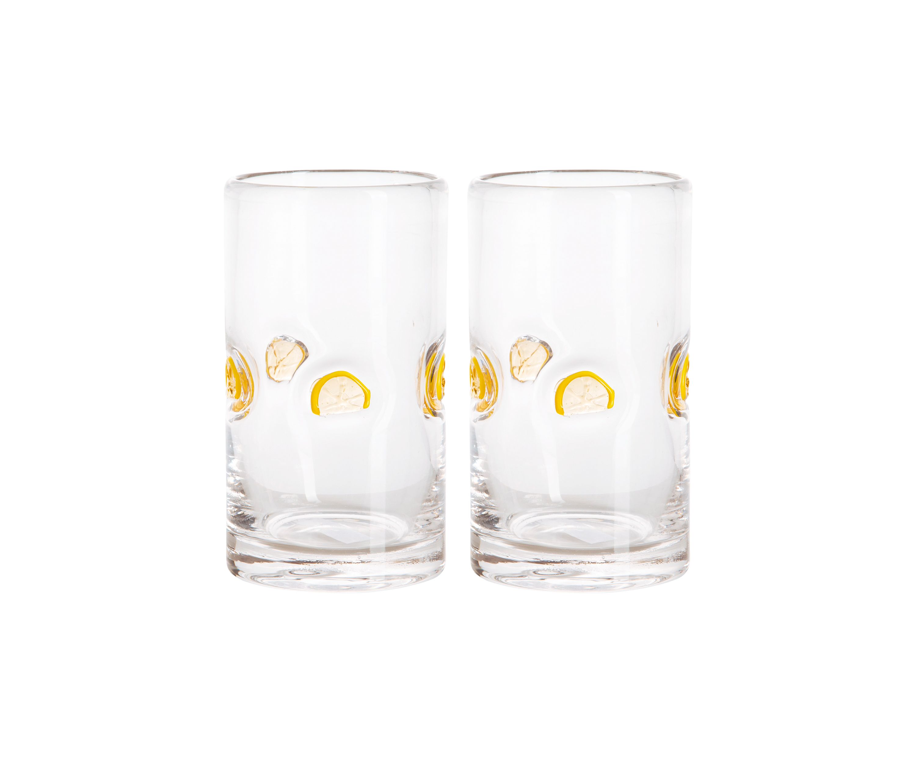 Set of 2 Lemon Highball Glasses