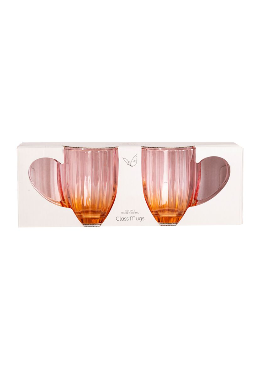 Set of 2 Pink Ombré Mugs