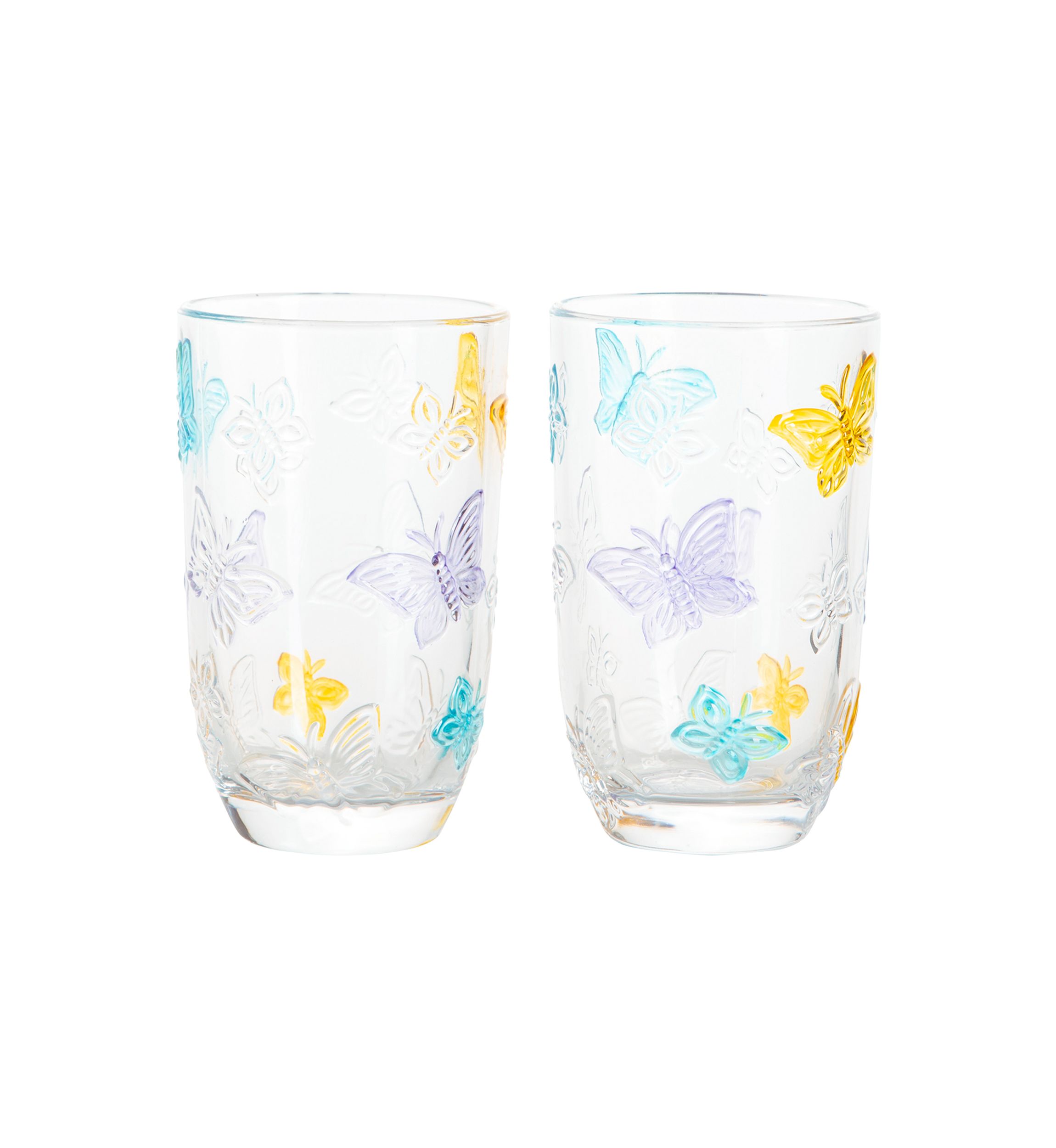 Set of 2 Butterfly Highball Glasses
