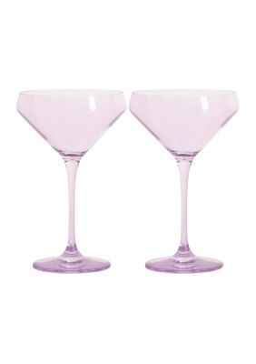 Lavender Martini Coupe Glasses - Set of 2