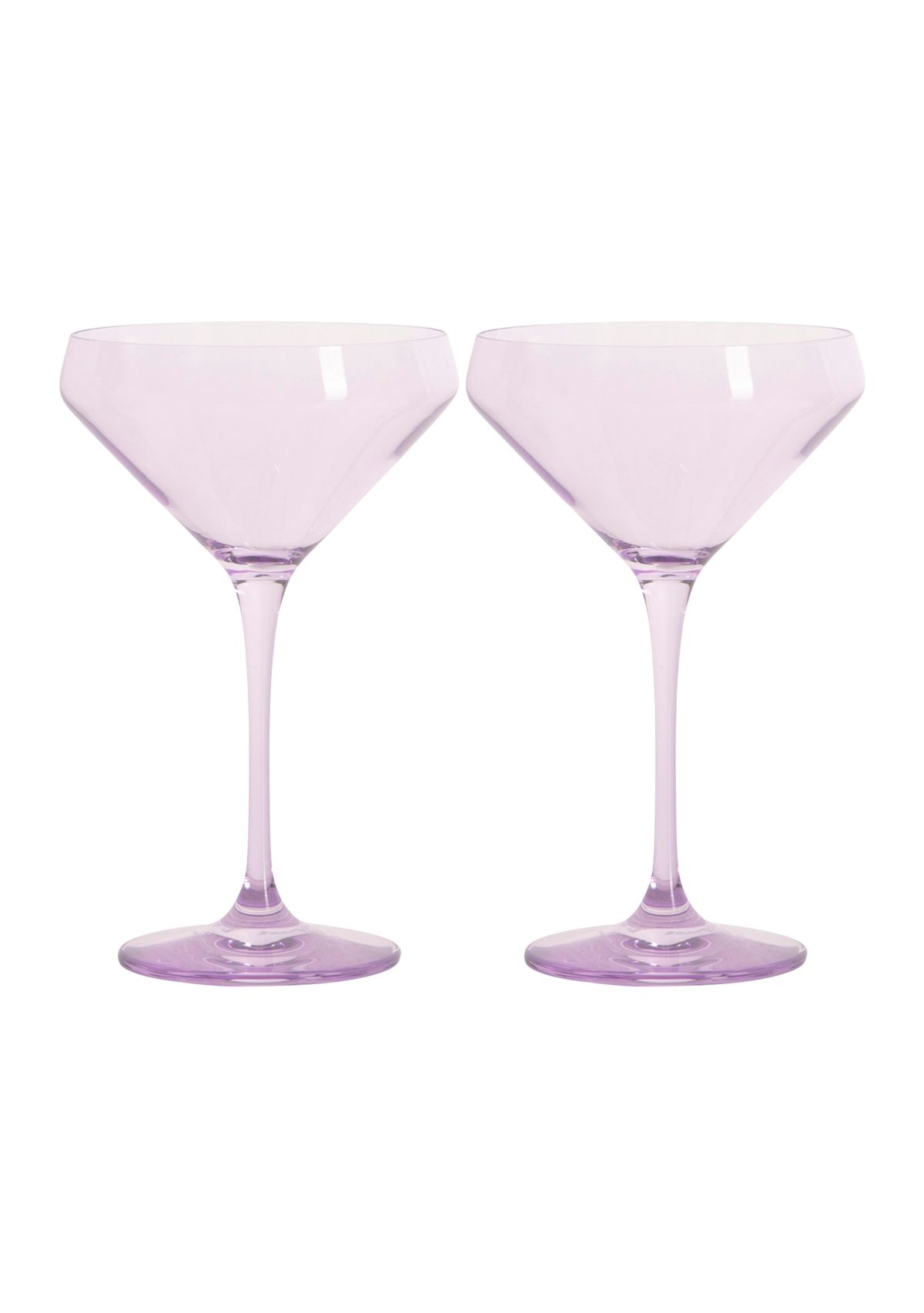 Lavender Martini Coupe Glasses - Set of 2
