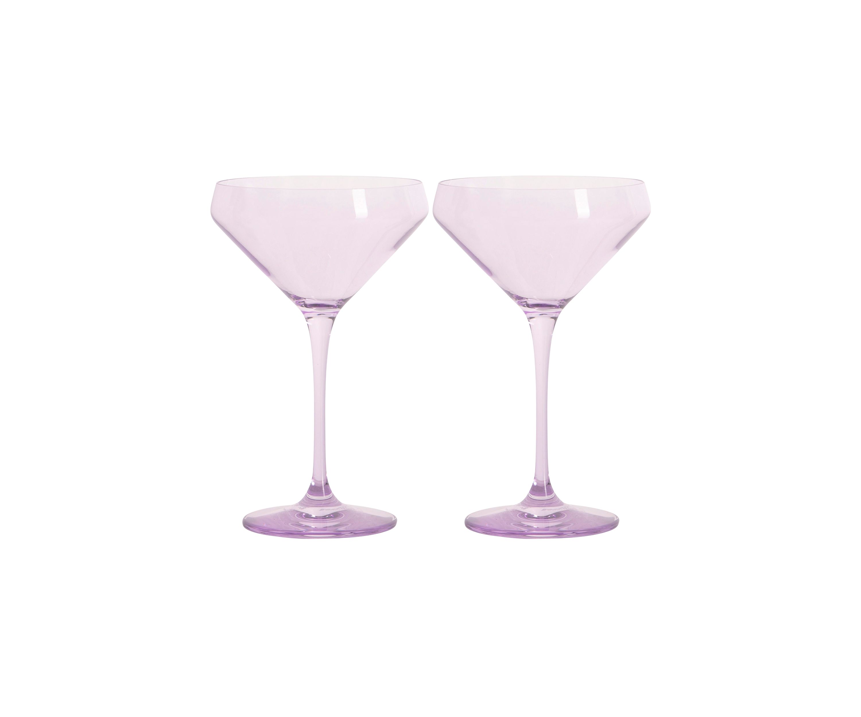 Lavender Martini Coupe Glasses - Set of 2
