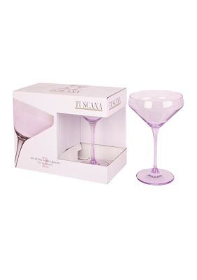 Lavender Martini Coupe Glasses - Set of 2