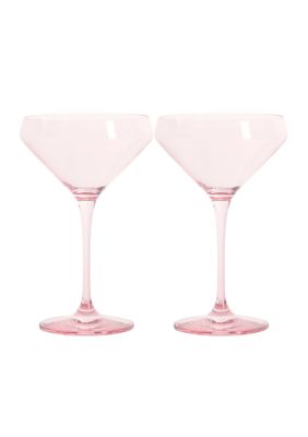 Pink Martini Coupe Glasses - Set of 2