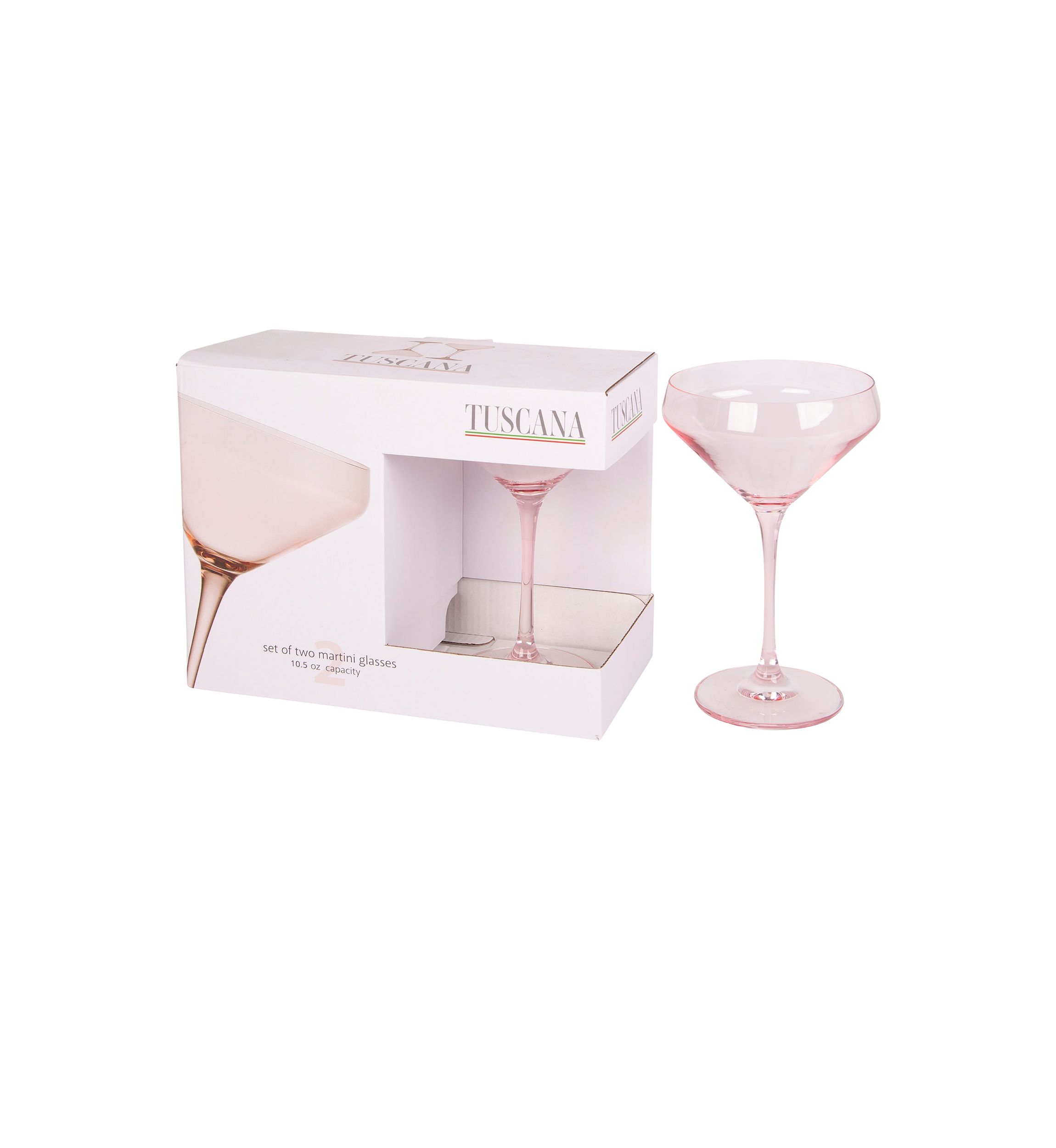Pink Martini Coupe Glasses - Set of 2