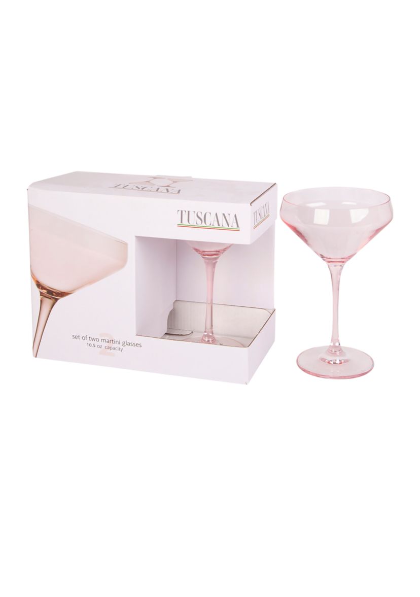 Pink Martini Coupe Glasses - Set of 2
