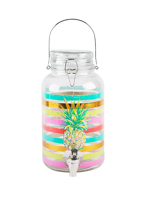 Pineapple with Stripes Beverage Dispenser