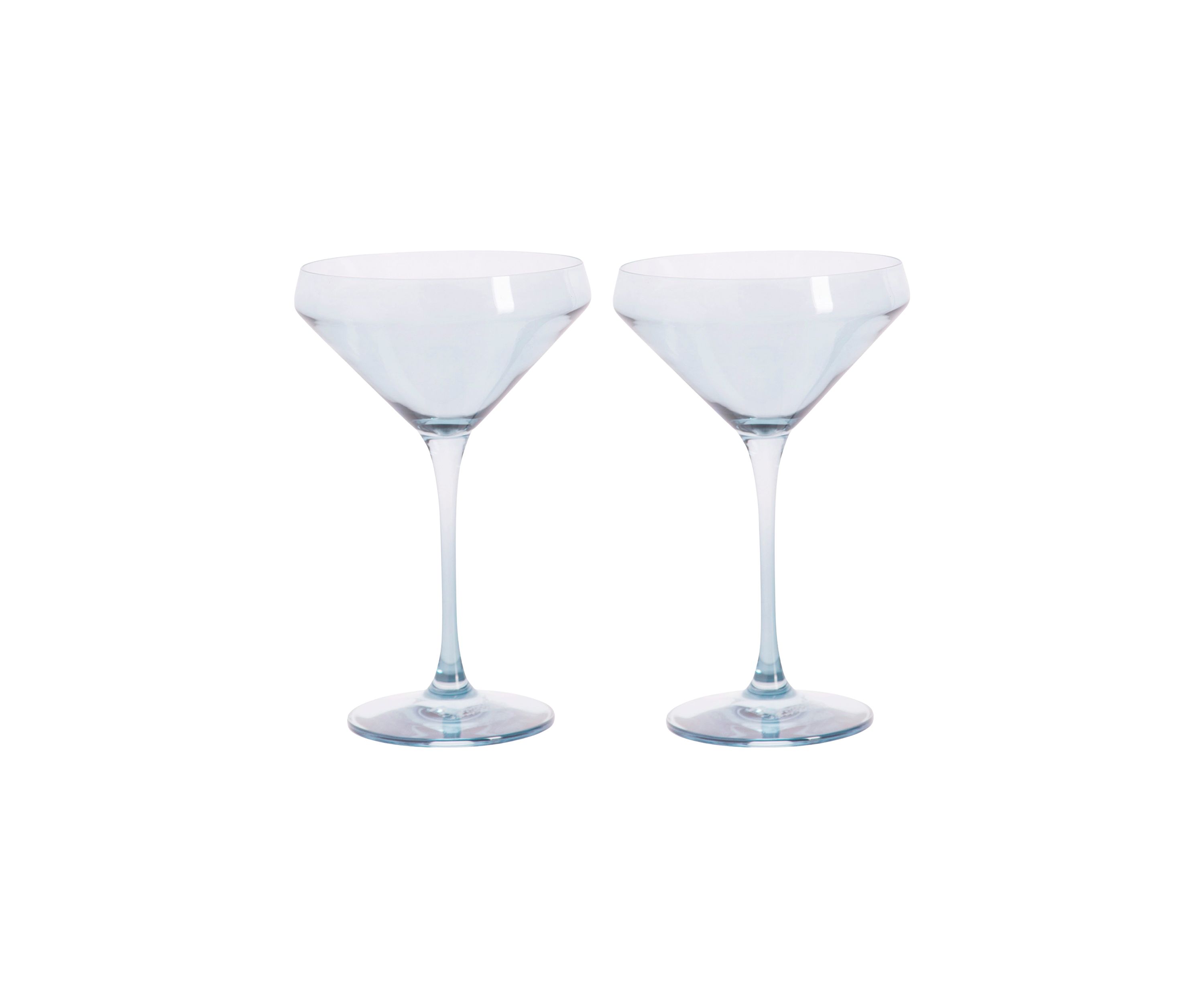 Blue Martini Coupe Glasses - Set of 2