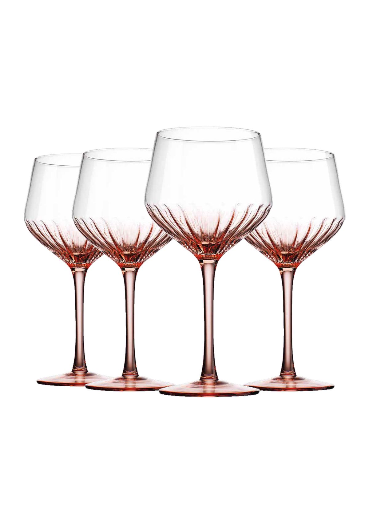 Set of 4 Blush Wine Glasses