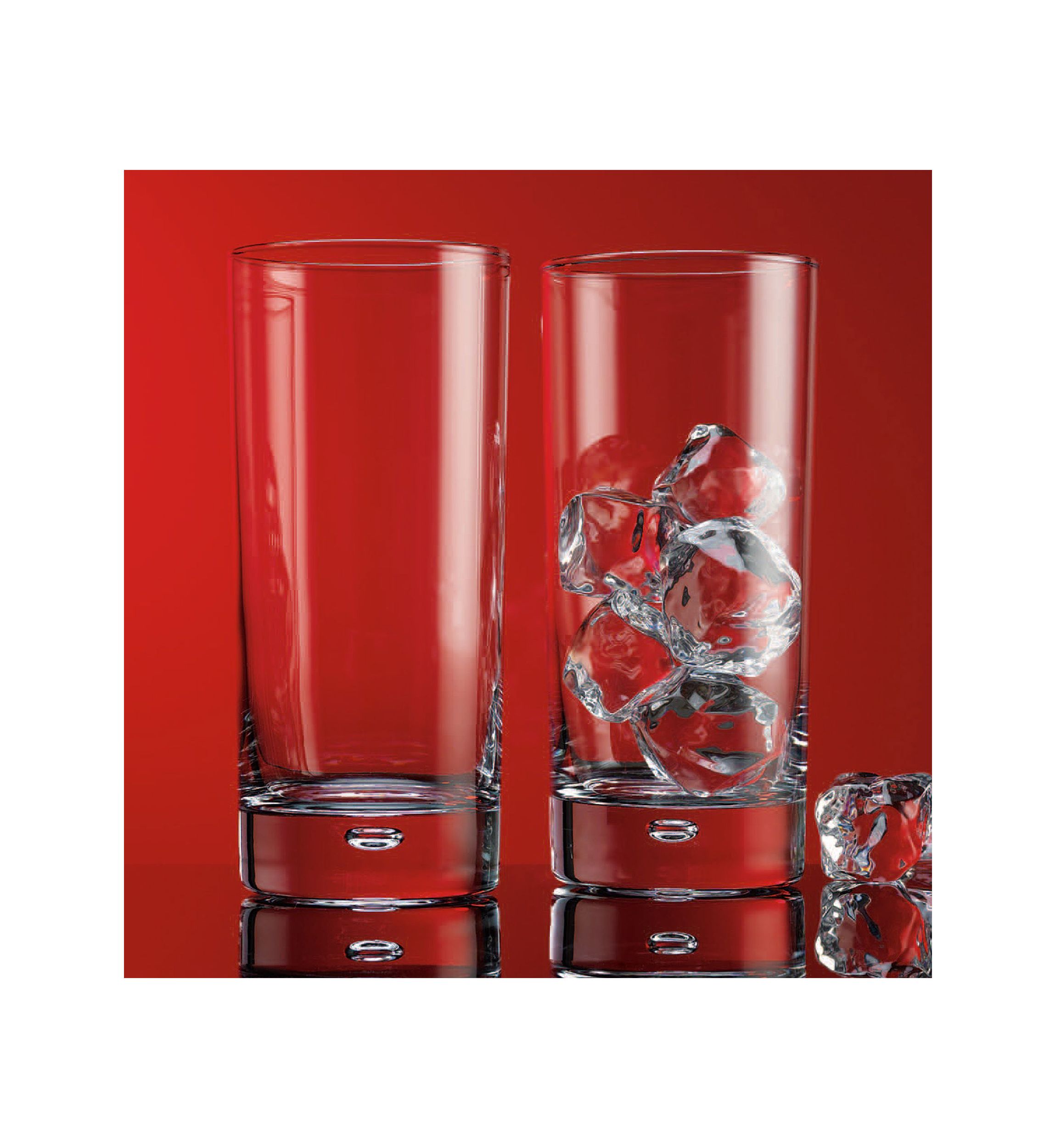 17 oz Highball Glasses with Bubble Sham - Set of 4