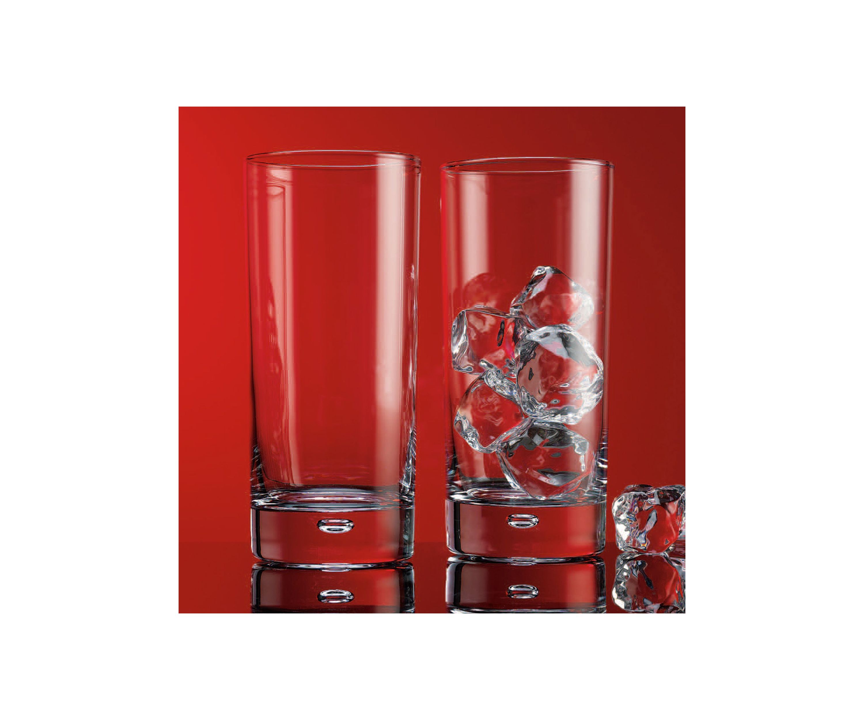 17 oz Highball Glasses with Bubble Sham - Set of 4