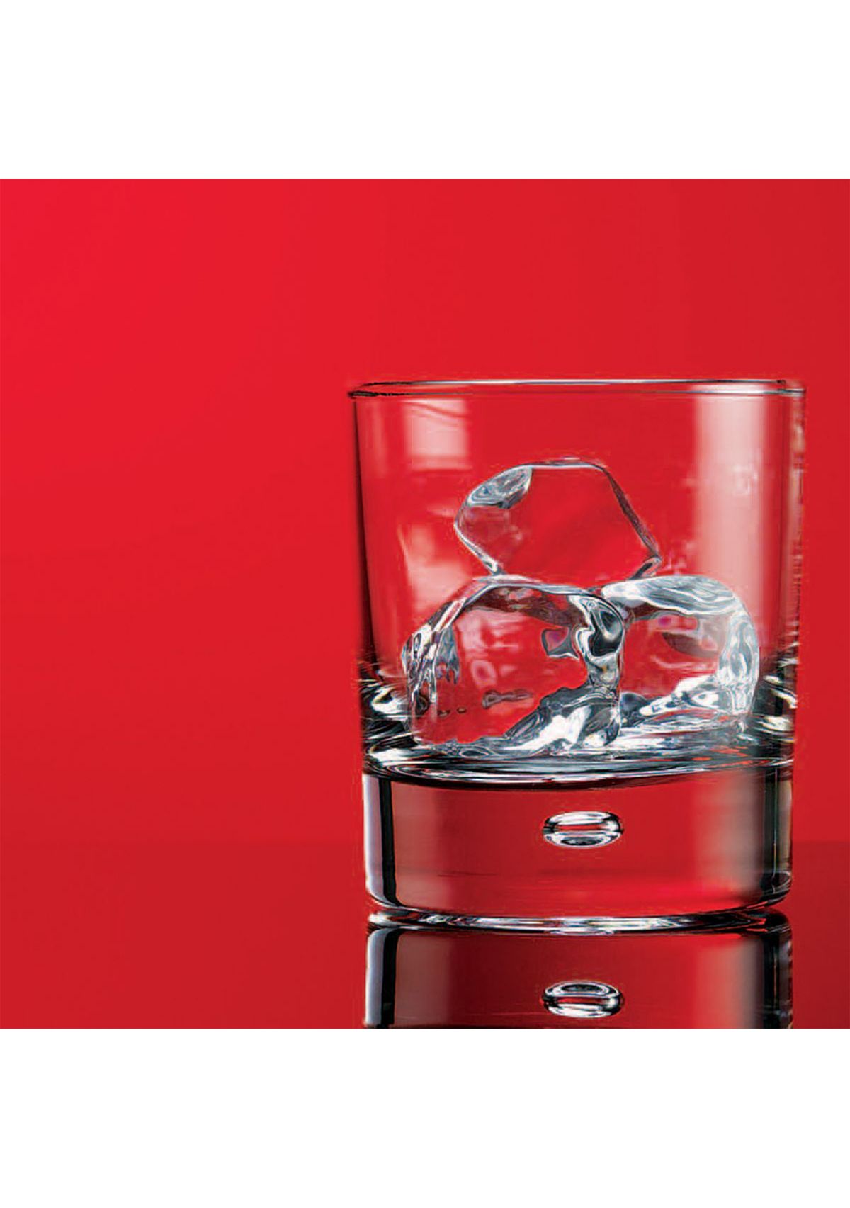 Red Series Bubble 10 oz. Glasses - Set of 4