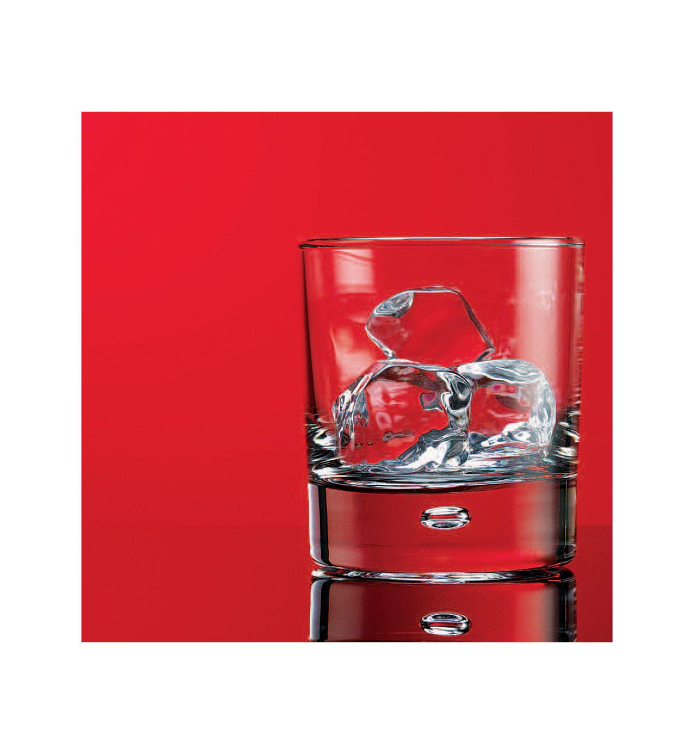 Red Series Bubble 10 oz. Glasses - Set of 4