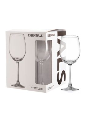 Set of 4 15 Ounce Stemmed Wine Glasses