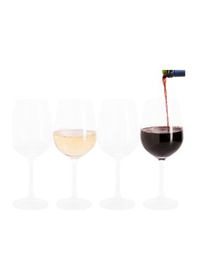 Set of 4 15 Ounce Stemmed Wine Glasses