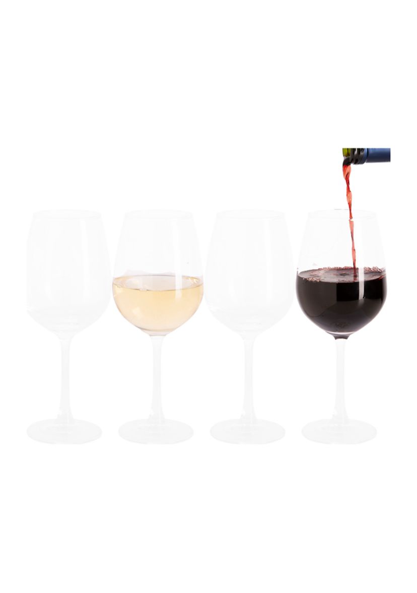 Set of 4 15 Ounce Stemmed Wine Glasses