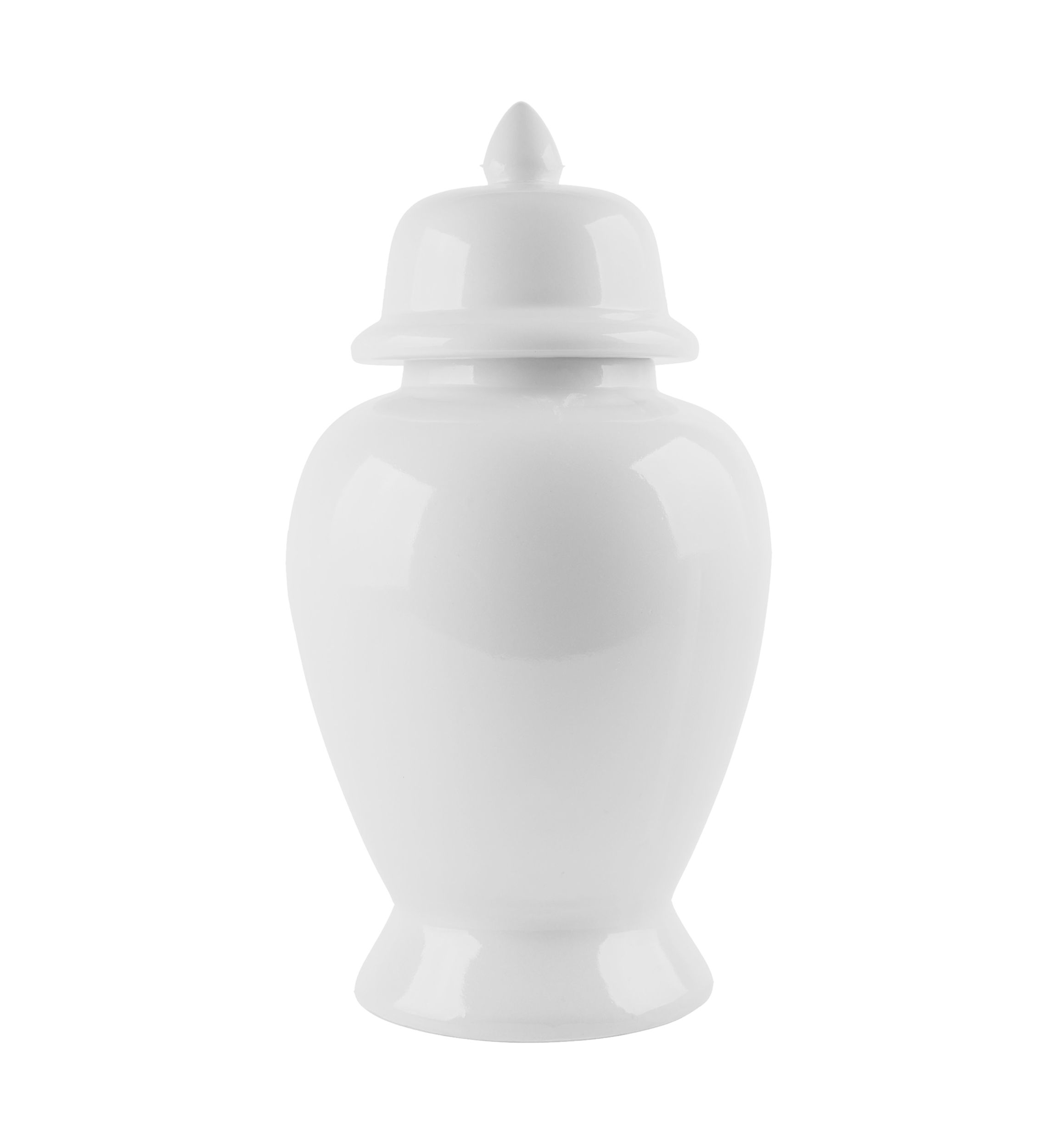 White Ceramic Decorative Ginger Jar