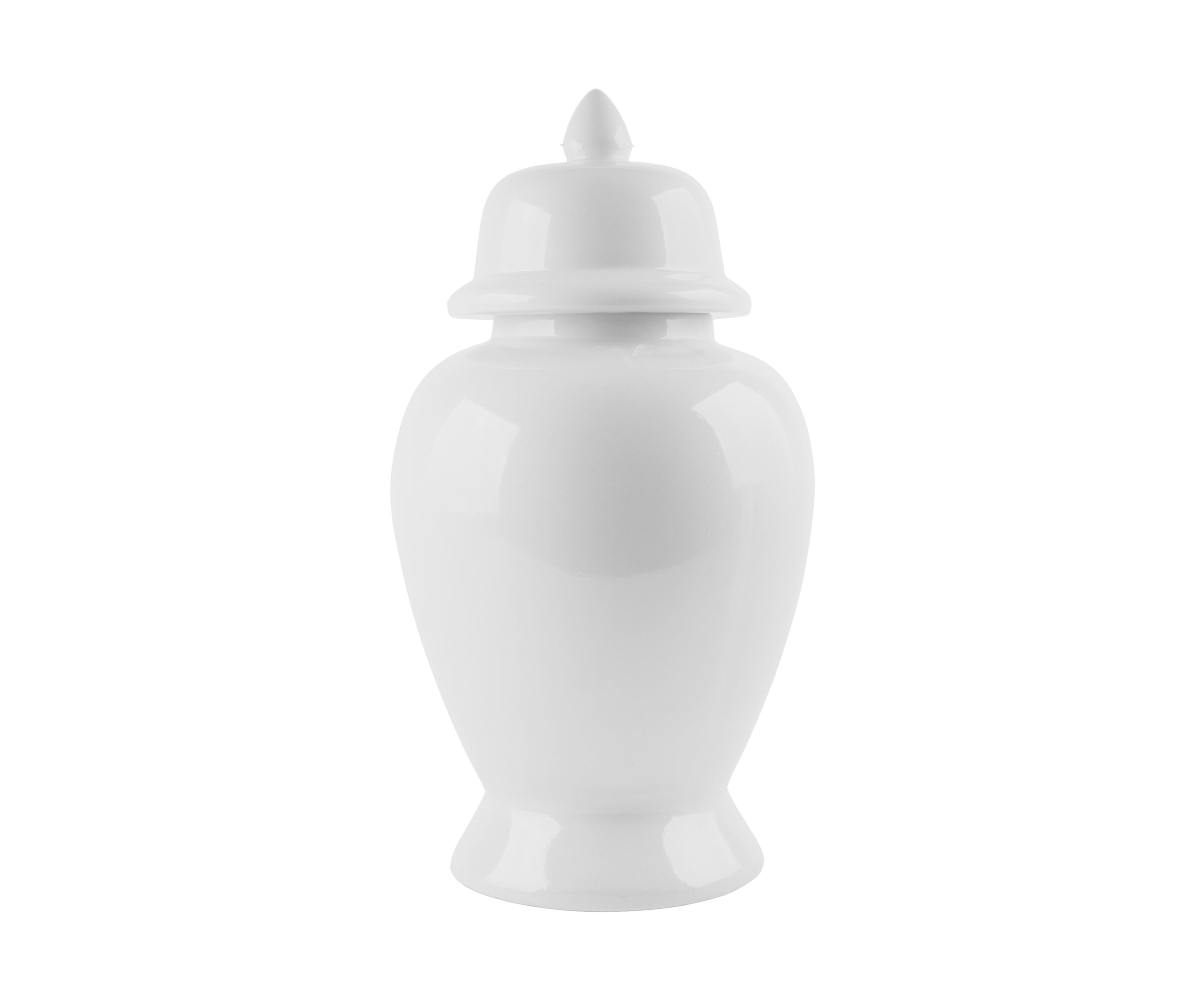 White Ceramic Decorative Ginger Jar