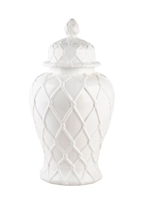 Home Essentials White Ceramic Ginger Jar Vase Belk