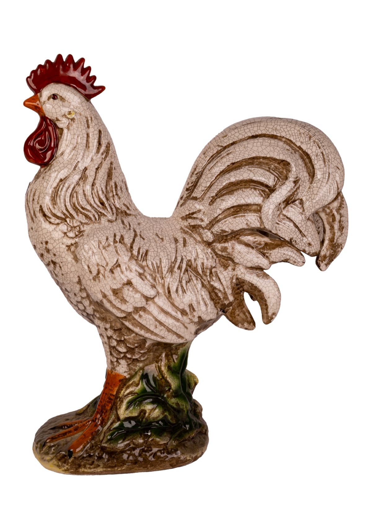 Vintage Distressed Rooster Figurine
