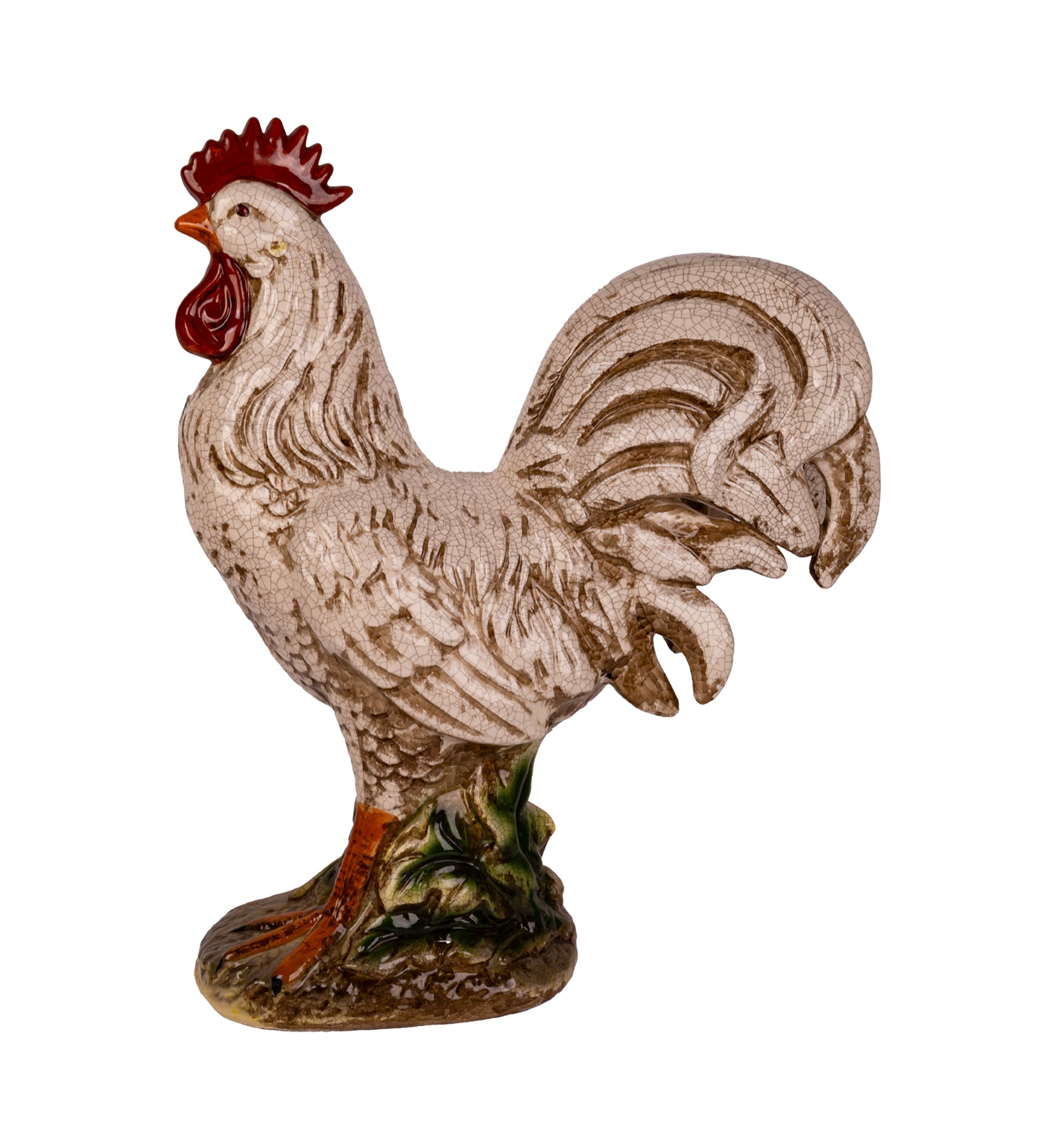 Vintage Distressed Rooster Figurine
