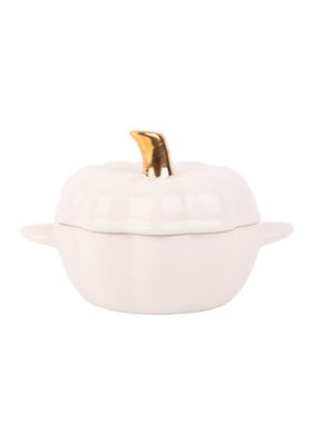 Pumpkin Shaped Cocotte with Metallic Stem