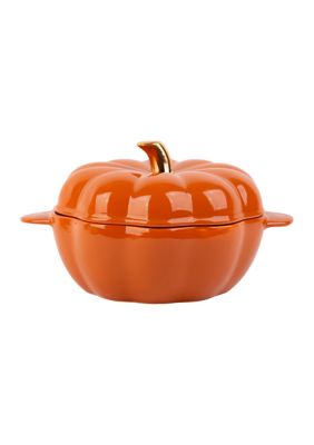 Home Essentials & Beyond Orange Pumpkin Shaped Casserole Bowl with ...
