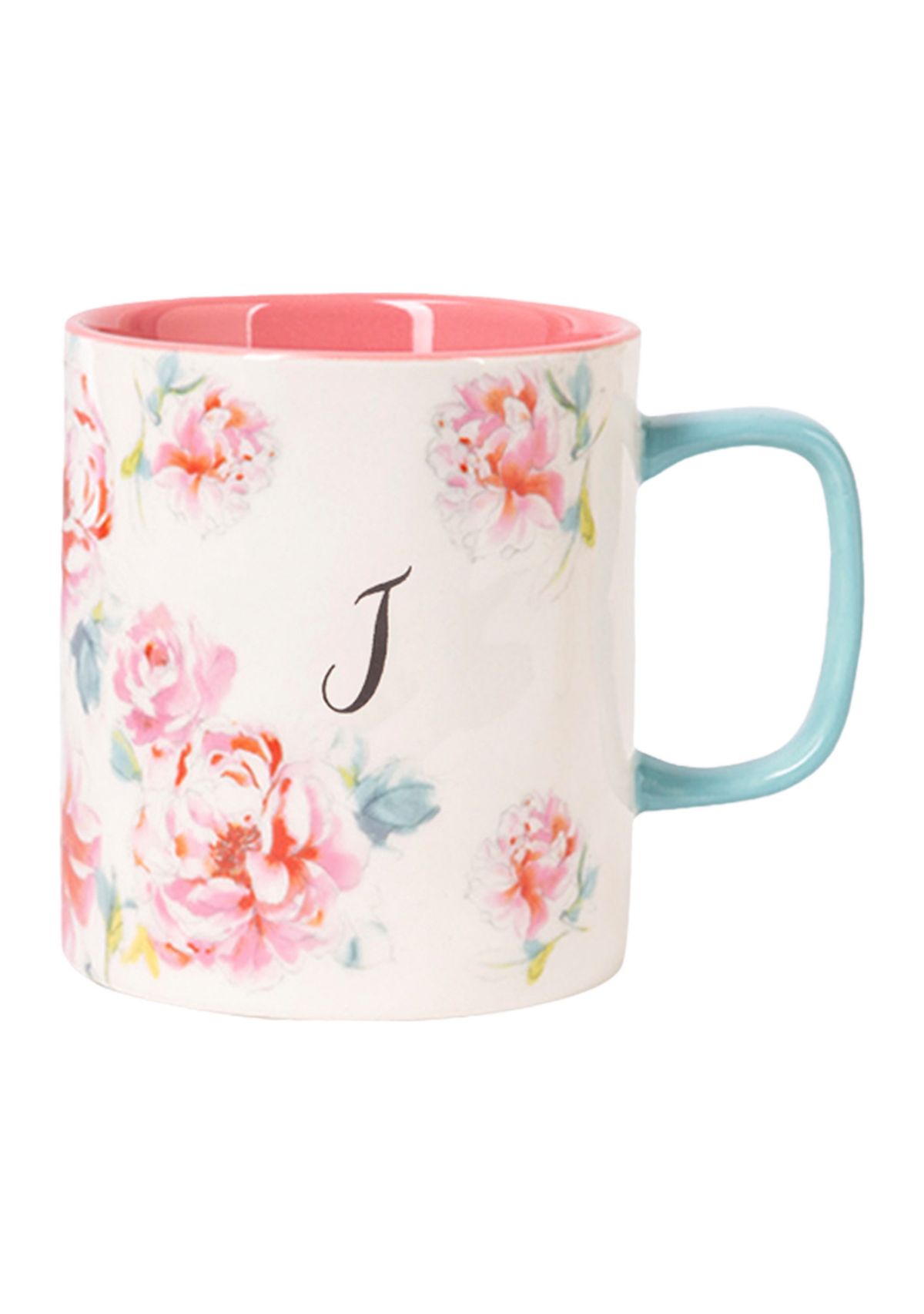 Pink Floral Monogram Mug