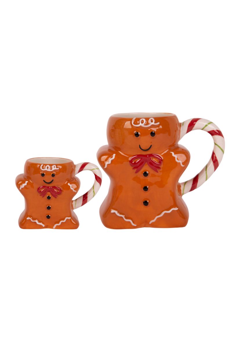 Ceramic Gingerbread Mug Set