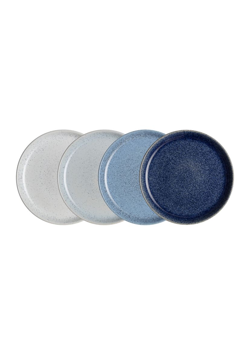 Studio Blue 4 Piece Coupe Dinner Plate Set