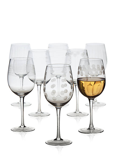 Mikasa Cheers Set of 8 White Wine Glasses
