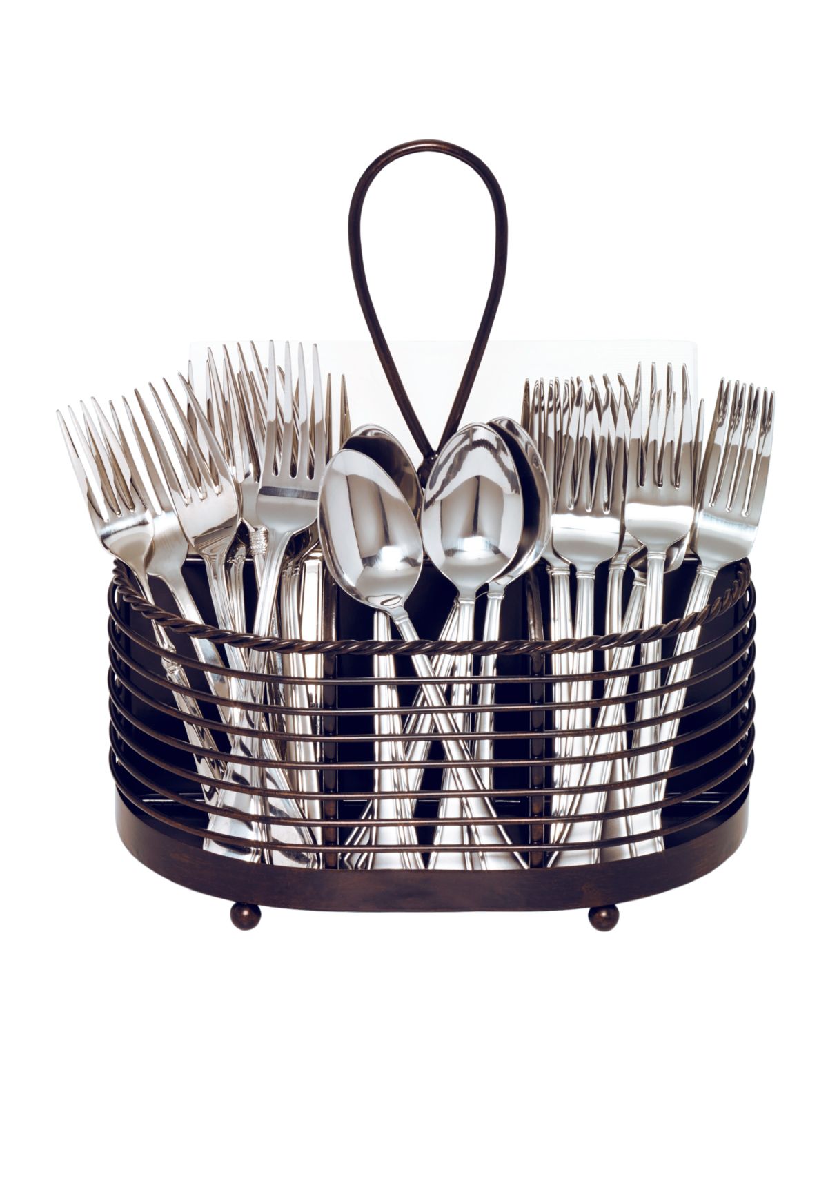 Gourmet Basics Rope Napkin & Flatware Caddy