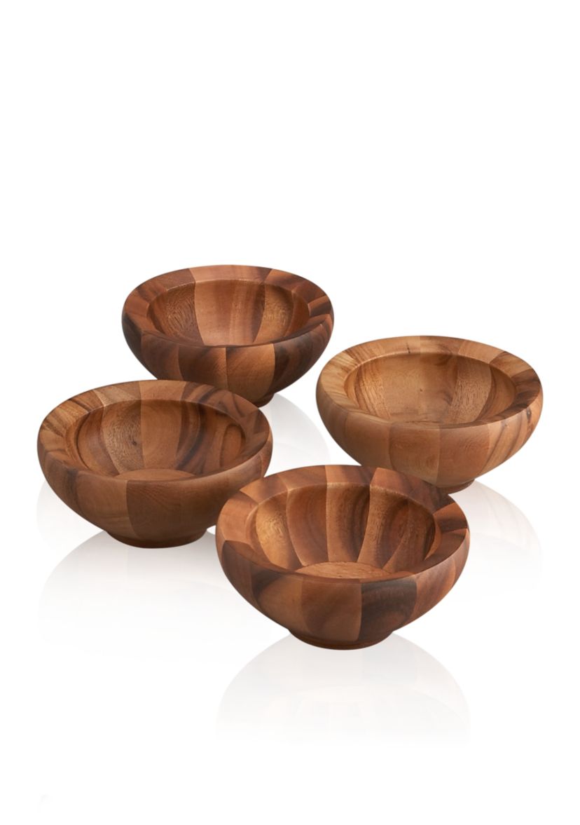 Yaro Wood Set of 4 Individaul Salad Bowls