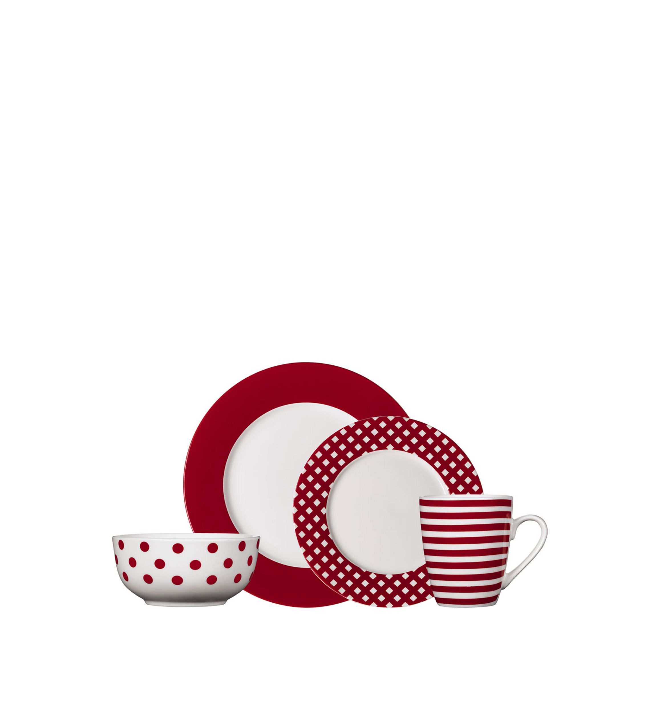 Kenna 16-Piece Porcelain Dinnerware Set, Service For 4