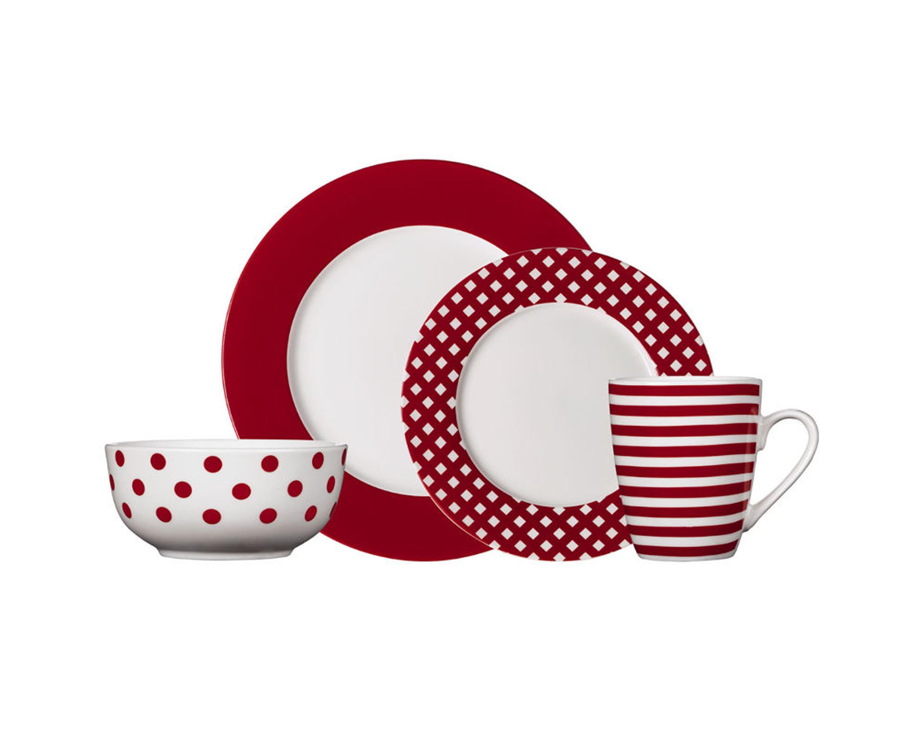 Kenna 16-Piece Porcelain Dinnerware Set, Service For 4