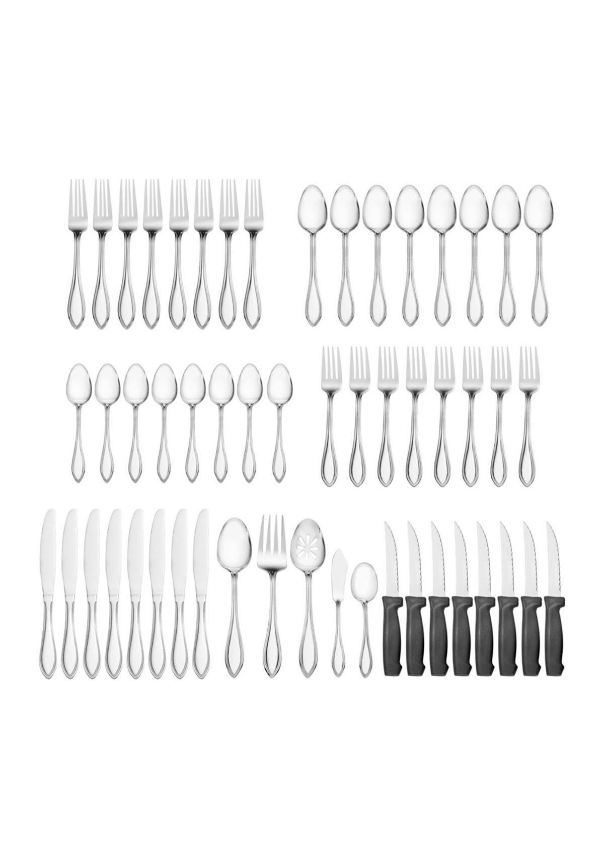 American Bead 53 Piece Stainless Steel Flatware Set