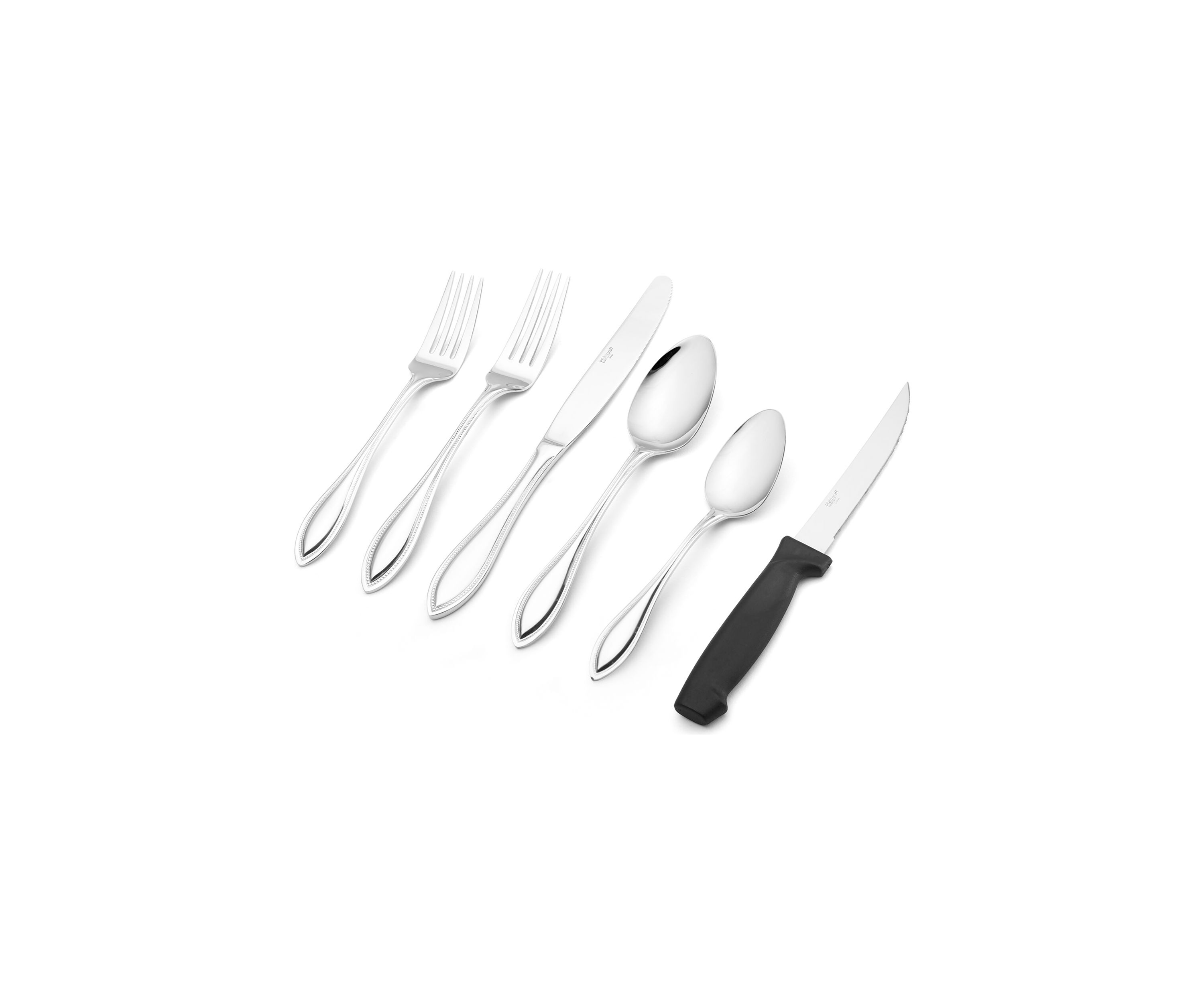 American Bead 53 Piece Stainless Steel Flatware Set