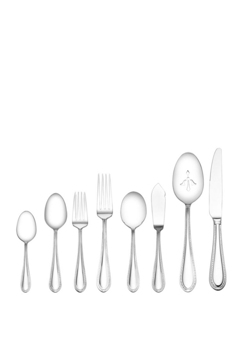 Sinclair 65-Piece Stainless Steel Flatware Set with Caddy, Service for 10