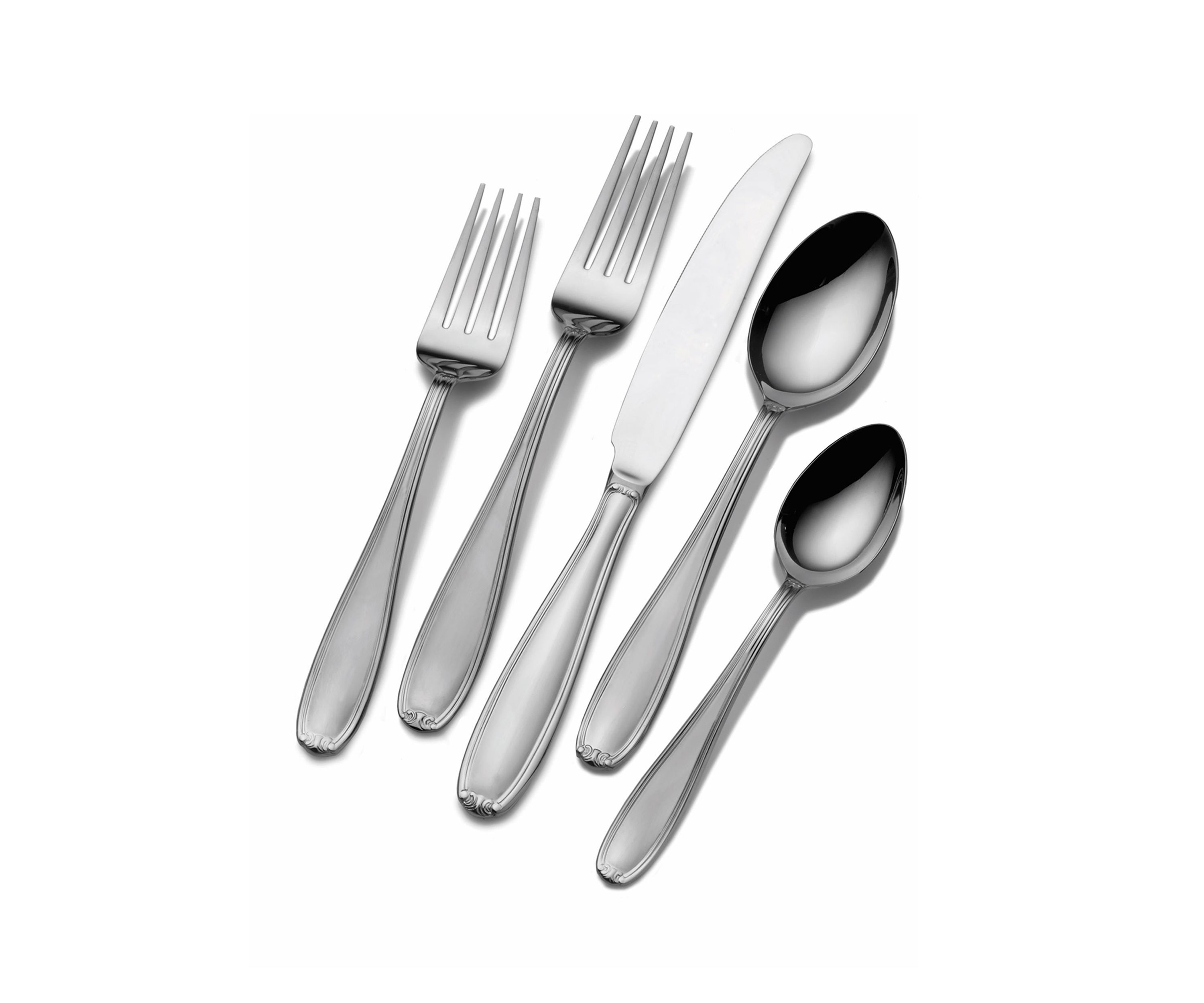 Pfaltzgraff Linden 42 Piece Stainless Steel Flatware Set