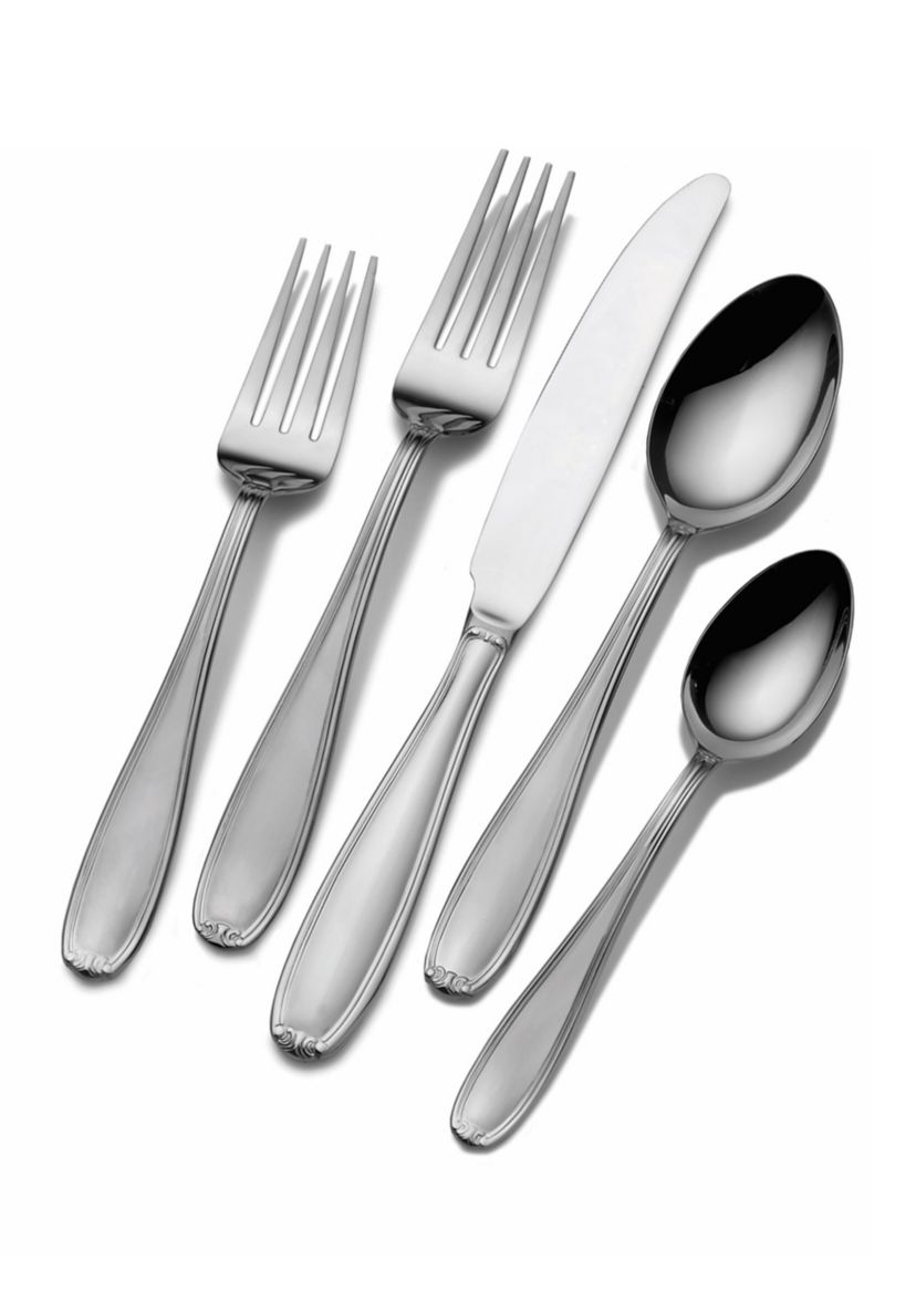 Pfaltzgraff Linden 42 Piece Stainless Steel Flatware Set