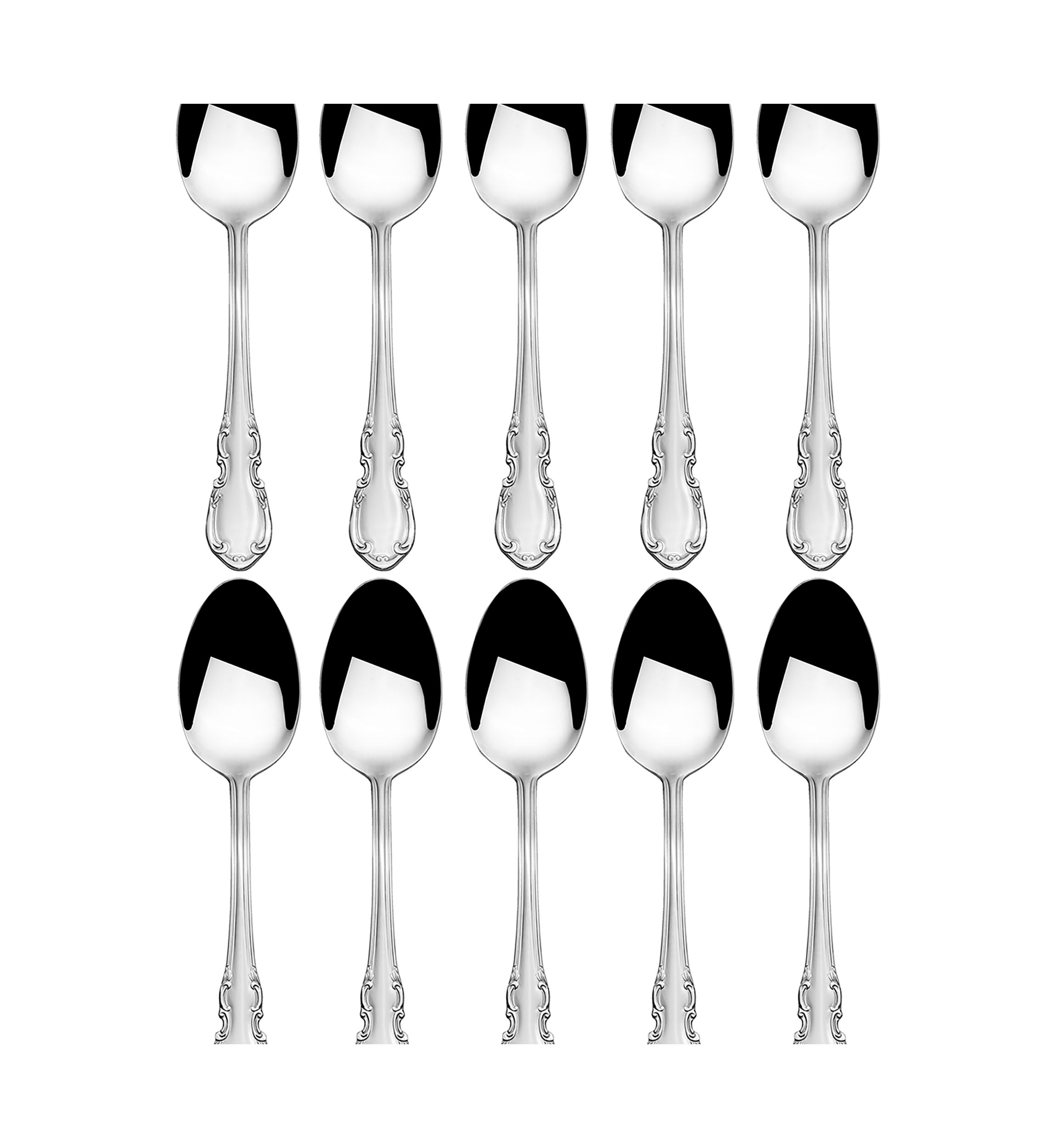 Stainless Steel Vienna 10-Piece Dinner Spoon Set