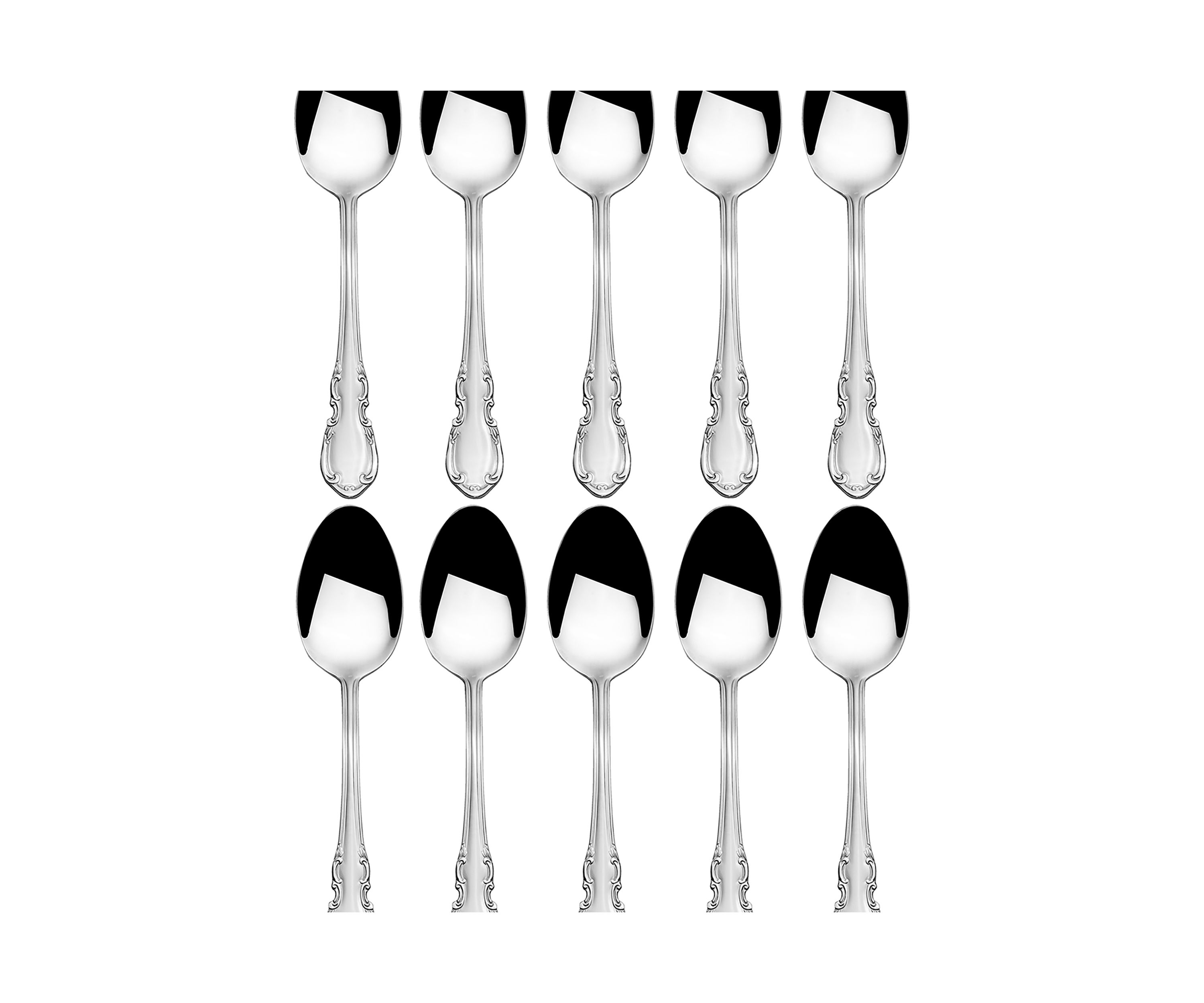 Stainless Steel Vienna 10-Piece Dinner Spoon Set