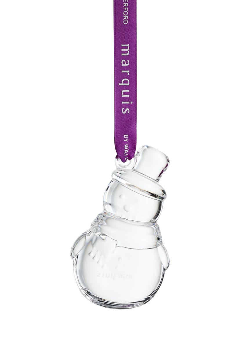 Marquis Snowman Crystal Ornament