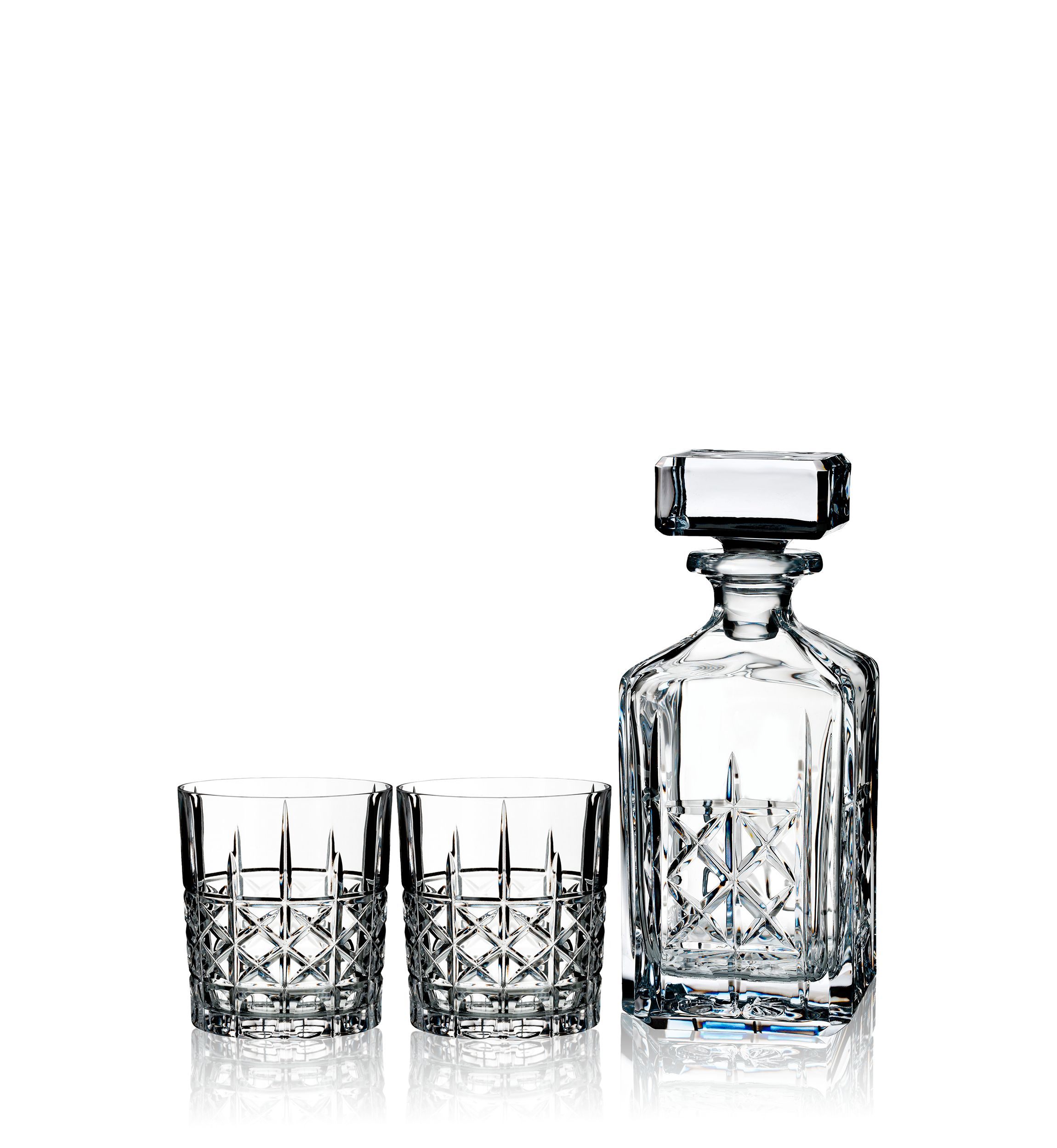 Brady Double Old Fashioned Pair with Decanter
