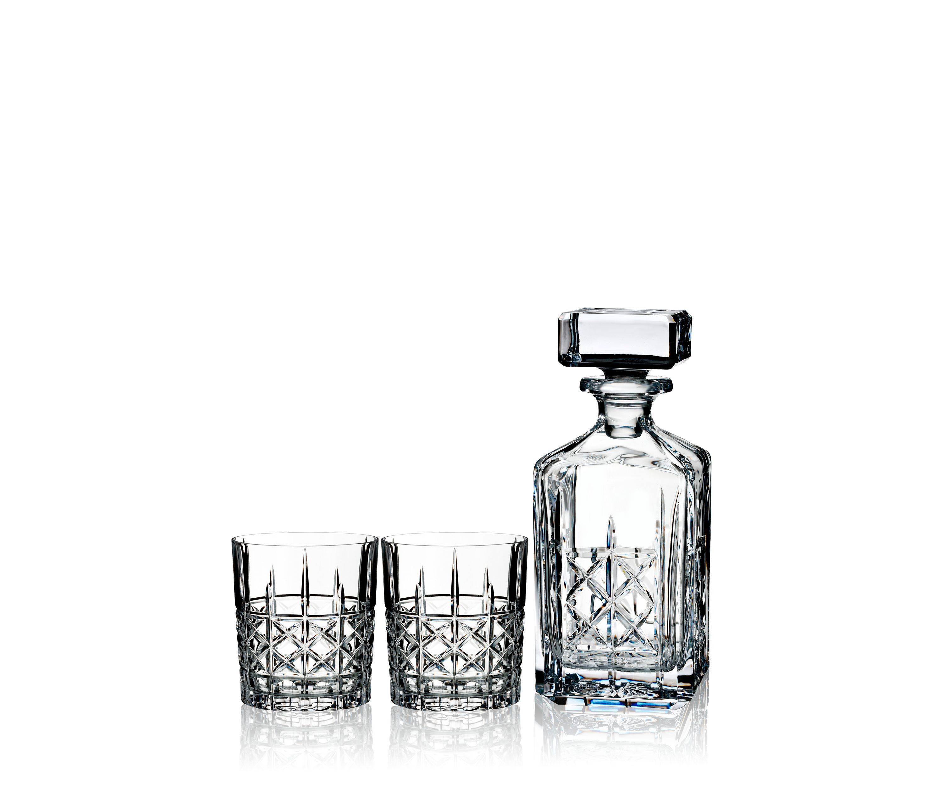 Brady Double Old Fashioned Pair with Decanter