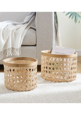 Cane Round Basket