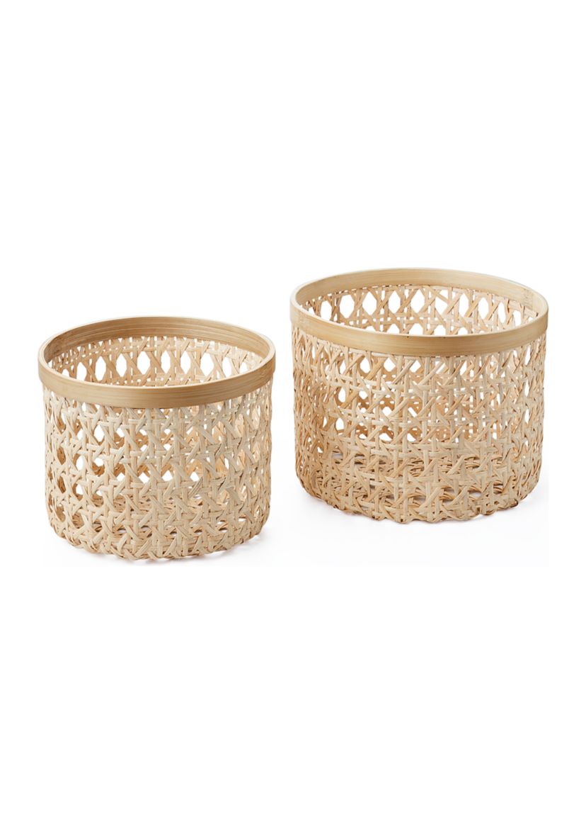 Cane Round Basket 