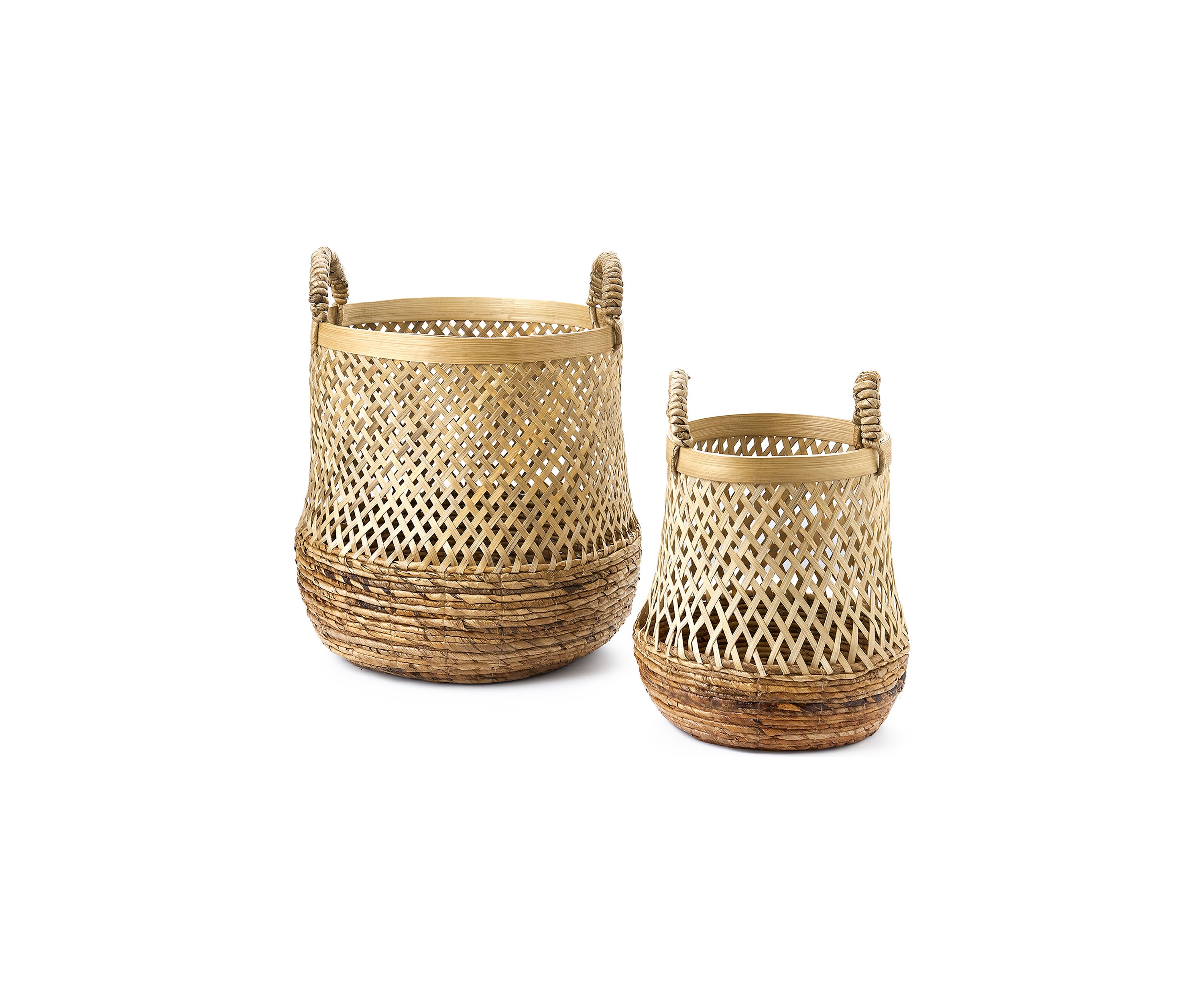 Bamboo Banana Round Basket