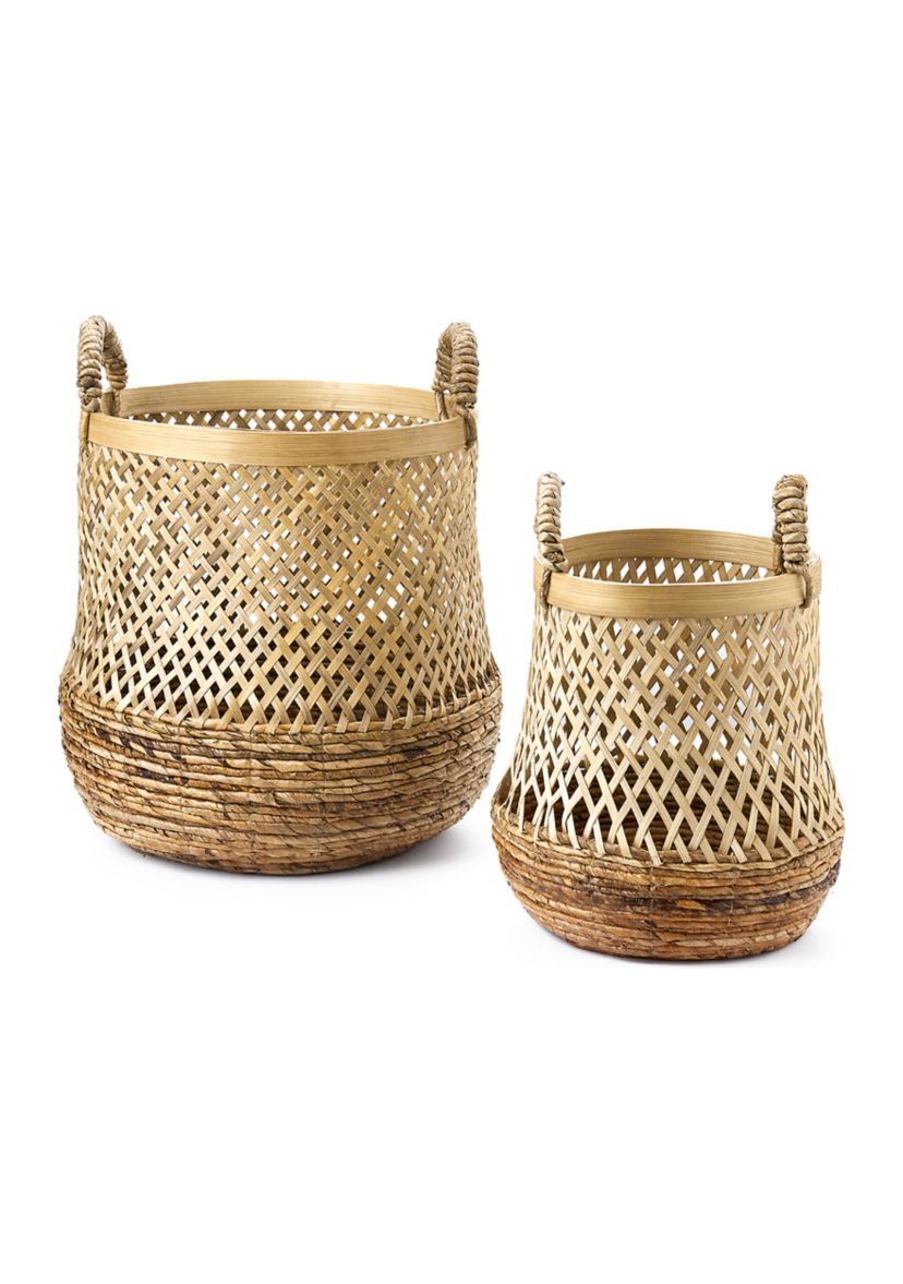 Bamboo Banana Round Basket